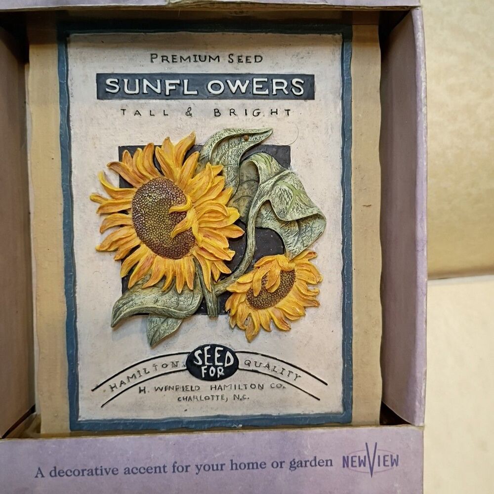3D Stone Wall Plaque - Sunflowers - 4.5" w x 6.25" h - Mary Beth Zeitz